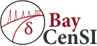 Logo of the BayCenSI showing a delta sign and a stylised landscape